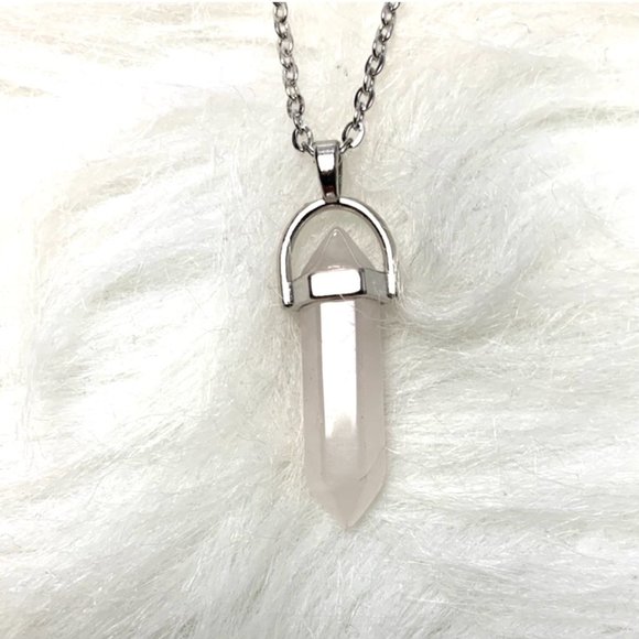 1 LEFT!! AMINA TRIPLE LAYER CRYSTAL MOON NECKLACE - Picture 3 of 3